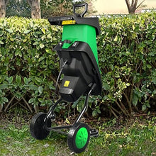 Electric Leaf Mulcher Garden Shredder, Compost Shredder 4500RPM Portable Wood Chipper with 50L Collection Bag 39cm Funnel Diameter, for Yard Cleanup, Composting