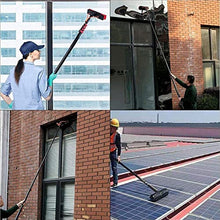 Spray Bar Kit Window Cleaning Brush, Outdoor Window Glass Solar Panel Cleaning,Extendable Cleaner for Greenhouse Roofs, Cleaning Photovoltaic and Solar Panels/35Cmbrushhead/3.6M/12