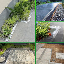 YXEDPBF Commercial Slim Drain Grilles for Showers Patios and GaragesOutdoor Garden Drainage Kit with French Metal Driveway Drainage Channels