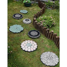 Retro Outdoor Stepping Stone, Creative Lotus Shape Decorative Stone For Garden Relief Carved Patterns Three-dimensional Fullness Lawn Paving Tiles Outdoor Courtyard Path Stone ( Color : 3PCS , Size :