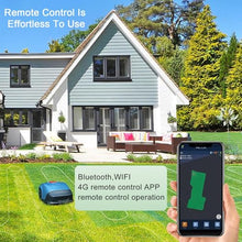 Wlikoci Fully Automatic Lawn Mower, IPX5 Waterproof Level Garden Mower with Path Planning for Neatly Trimmed Lawns, Automatic Charging, Safety Protection Device, Suitable for Lawn/Garden