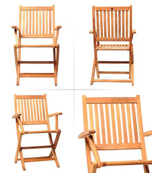 Amazonia Teak Dubai 9-Piece Square Dining Set Light Brown