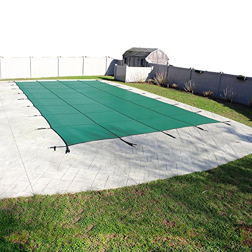 Pool Mate Green Mesh Safety Cover for 18x36 ft Swimming Pool