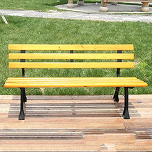 Rsmmpqa Outdoor Park Garden Bench Terrace Benches, Courtyard Benches with Cast Iron e and Olid Wood, Comfortable 2-4 Seater Bench (Size : 1.2M) ()