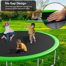 Lyromix 14FT Trampoline with Slide, Swings & Basketball Hoop, Green