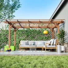 12' x 10' Outdoor Wood Pergola, Wooden Pergola Grape Trellis