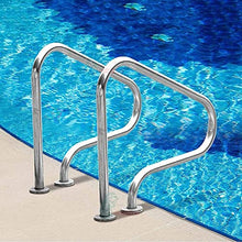 Pool Handrail Pool Rail Pool Railing 2Pcs Swimming Pool Handrails,304 Stainless Steel Safety Handrails,Easy-to-Install Ramp Bumper