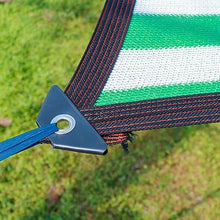 HQQMNY Shading Net with Eyelets, Sun Net, 90% Shading Rate, Shade Net, Garden Umbrella, Privacy Screen for Garden, Plants, Greenhouse(Stripes (Green + White),9m x 9m)