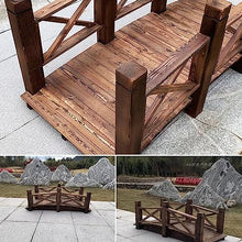 Katzowen Garden Wooden Bridge Classic Retro Arch Garden Bridge for Sidewalk Koi Pond Dry Creek, Courtyard Pathway Outdoor Footbridge Wooden, Wedding/Graduation Ceremony Decor