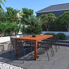 Amazonia Edinburgh 9-Piece Outdoor Rectangular Dining Table Set Eucalyptus Wood Amazonia
