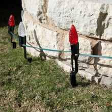Pro Christmas Outdoor C9 Pathway Light Kit, Red/White/Blue, 100 Bulbs, 100'