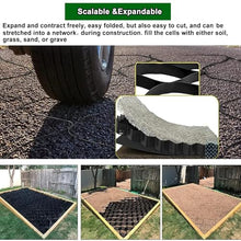 2" HDPE Gravel Stabilizer Heavy Duty Ground Reinforcement Permeable Erosion Control Soil Stabilization for Driveway Walkway Patio Parking Slope Landscape Paver(6x10m(20x33ft))