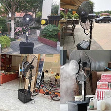 GFJYKDL Industrial Misting Fan - 26in Outdoor Cooling Pedestal Fan with 11 Gallon Tank, 3 Speed Settings for Garden, Patio, Warehouse - Powerful Spray Cooling System,One Color-650mm/26in