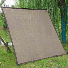 Sunblock Shade Cloth,Shade Cloth 90% Blocking Rectangular Brown Multiple Sizes Sunshade Sail with Grommets(7x7m(23 * 23ft))