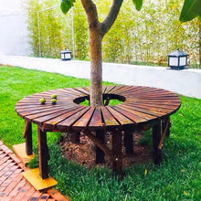 BXKCFYBSQ Solid Wood Circular Tree Bench,Round Garden Chair,Outdoor Furniture Decoration Seating,Wood Strip Splicing,Free Combination of Shapes