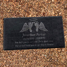 PlaqueMaker Black Granite Memorial Headstone for Infant or Child - Personalized Sympathy Gift (24 x 12 x 4)