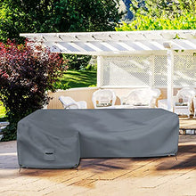 Patio Sectional Sofa Cover 12 Oz - 100% Waterproof & Weather Resistant PVC Coated 83" x 104" x 31" x 32" L Shape Sofa Cover for Indoor/Outdoor (Left Side Sofa, Grey)