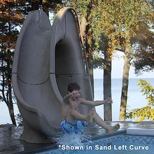 Global Pool Products Tidal Wave Inground Pool Slide Left Curve Grey