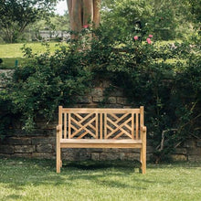 Ash & Ember Summit Grade A Teak Bench, Seats 2 People Comfortably, Weather Resistant Indoor Outdoor Solid Wood Patio Furniture with Tightly Spaced Slats, Bowed Back, Armrests (5')