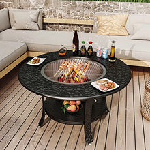Yufenj Campfire Set, Wood Burning Pit, Patio Fire Pit, Wood Burning with Mesh Spark Screen, Campfire Outdoor Fire Pit, Poker with Fireplace