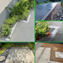 MLYAYE Outdoor Linear Concrete Channel Drain Kit, French Yard/Garden/Balconies Trench Drain System 2-inch, Drop-in Shower Non-Slip Gutter Cover(4 Pieces,20x5cm/7.9x2inch)