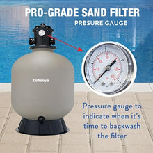 Doheny's Pool Pro Sand Filter System | 19" with 1 HP Pump | High-Flow, Large Filter Area | Durable Polymeric Tank with 6-Position Valve | Includes Pump, Base & Hose Kit |ideal For Above-Ground Pools