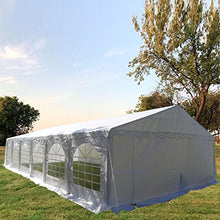 DELTA 40'x20' Heavy Duty PE Party Tent with Waterproof Top and Removable Sidewalls White
