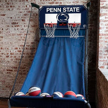 Pop-A-Shot Home Dual Shot with Penn State Nittany Lions NCAA Graphics Sensor Scoring 16 Game Modes 7 Balls Foldable Storage Orange