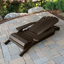 Highwood Hamilton Folding and Reclining Adirondack Chairs 2-Piece Set Weathered Acorn