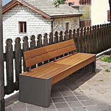 ENGENDER Outdoor Bench Modern Outdoor Bench, 3-Seater Outdoor Park Bench, Hardwood Slats Seat and Back with Sturdy Steel Frame, for Patio Porch Garden Yard Garden Bench (Size : 150x50x80CM)