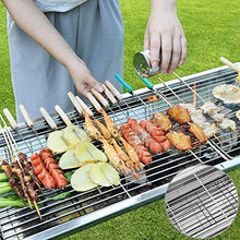 Barbecue Charcoal Grill Stainless Steel Folding Portable BBQ Tool Kits for Outdoor Cooking Camping Hiking Picnics(A)