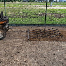 AUTOSAVER88 4'x 4' Heavy Duty Drag Harrow,1/2in Tines,Chain Drag Harrow Compatible with Tractors ATV UTV Lawn Tractor, Black