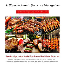 TYYMLY Electric Smokeless Portable BBQ Barbecue Grill Indoor Cooking Grill with Water Filled Drip Tray & Temperature Control-Safe Griddle for Indoor & Kebab Grill(B)
