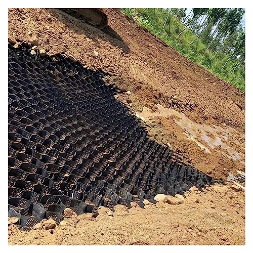 YanSoPe HDPE Geogrid Stabilizer for Driveway & Slope Erosion Control - 4" Height, for Patios, Parking, and Landscaping(6m x 10m (20ft x 33ft))
