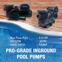 Doheny's Pool Pro Ultra Variable Speed (VS) Inground Swimming Pool Pump | 1.5 HP, 230V | 3 Speeds for Efficiency | Programmable Timer | Hard-Wired | LED Control Panel | 2" Threaded