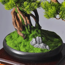 MVUYO Welcome Pine Simulation Plant Bonsai Indoor Green Plant Potted Pine Decoration