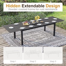 RoyalCraft 122" Expandable Aluminum Patio Outdoor Dining Table