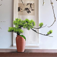QWERAXZG Imitation Welcome Pine Bonsai Decoration Ceramic Vase Set Living Room Fake Flower
