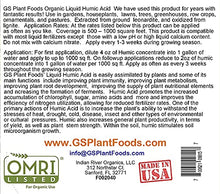 GS Plant Foods Organic Liquid Humic Acid Concentrate 275 Gallon Drum