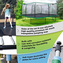 Upper Bounce 16x16 FT Square Trampoline Set with Enclosure Black/Green