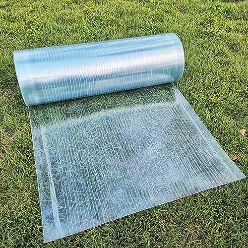 Polycarbonate Sheets All-Weather Outdoor Greenhouse Covering, Plastic Roofing Sheets Rainproof Insulation Protection(1.56x971m)