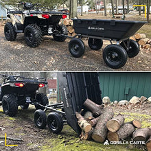 Gorilla Carts Poly Dump Cart, 1500 lb. Capacity, 10 Cu Ft, Black