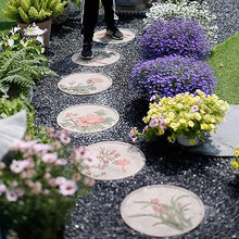Etlegor Outdoor Stepping Stones Set, for Garden Walkway Decoration River Rock for Yard, Pathway, Landscaping, 13.8 Inch Round Decorative Stone Mat (Color : Gray, Size : 6PCS)