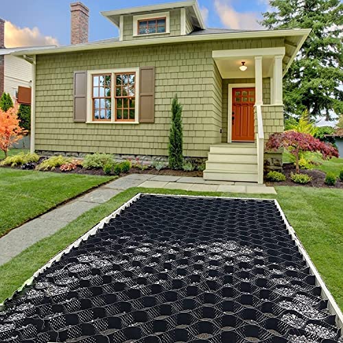LWJQRSP Ground Grates, Parking Grid Pavers, Gravel Stabilizer Honeycomb for Foundat Work & Landscaping (6x9m/20x30ft) - & Versatile Solut