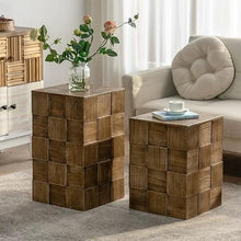 CHmrfvqtus Couch Side Table Wabi-sabi Vintage Sofa Side Table, Storage Coffee for Small Living Room, Bedside Cabinet for Homestay, Hotel & Bedroom(Medium)