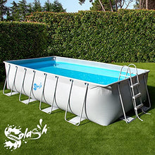 Sound Around Above Ground Pool Set Steel Frame 18’ x 9’ x 52” Stainless