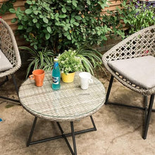 GLigeT Balcony Table and Chair Set Small Apartment Balcony Table and Chairs Set Modern Garden Furniture Set Outdoor Patio Rattan Lounge Coffee Table Rattan Chair Bistro Table Set (Color : Chair)