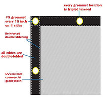 XTARPS 20 ft. x 300 ft. 7 oz Premium Sun Shade Cloth Black
