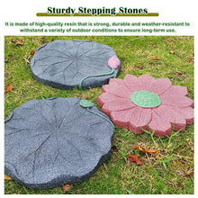 Resin Stepping Garden Stones 31cm Dia, Three-Dimensional Stepping Stone for Outdoor Walkway, Painted Decorative Stones Small, Landscaping Foot Stone