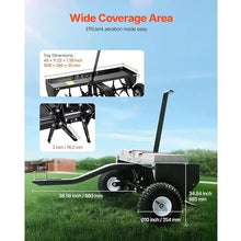 BRAVOYARD New 40-Inch Tow Behind Plug Aerator with Universal Hitch Lawn Aerator Tow Behind